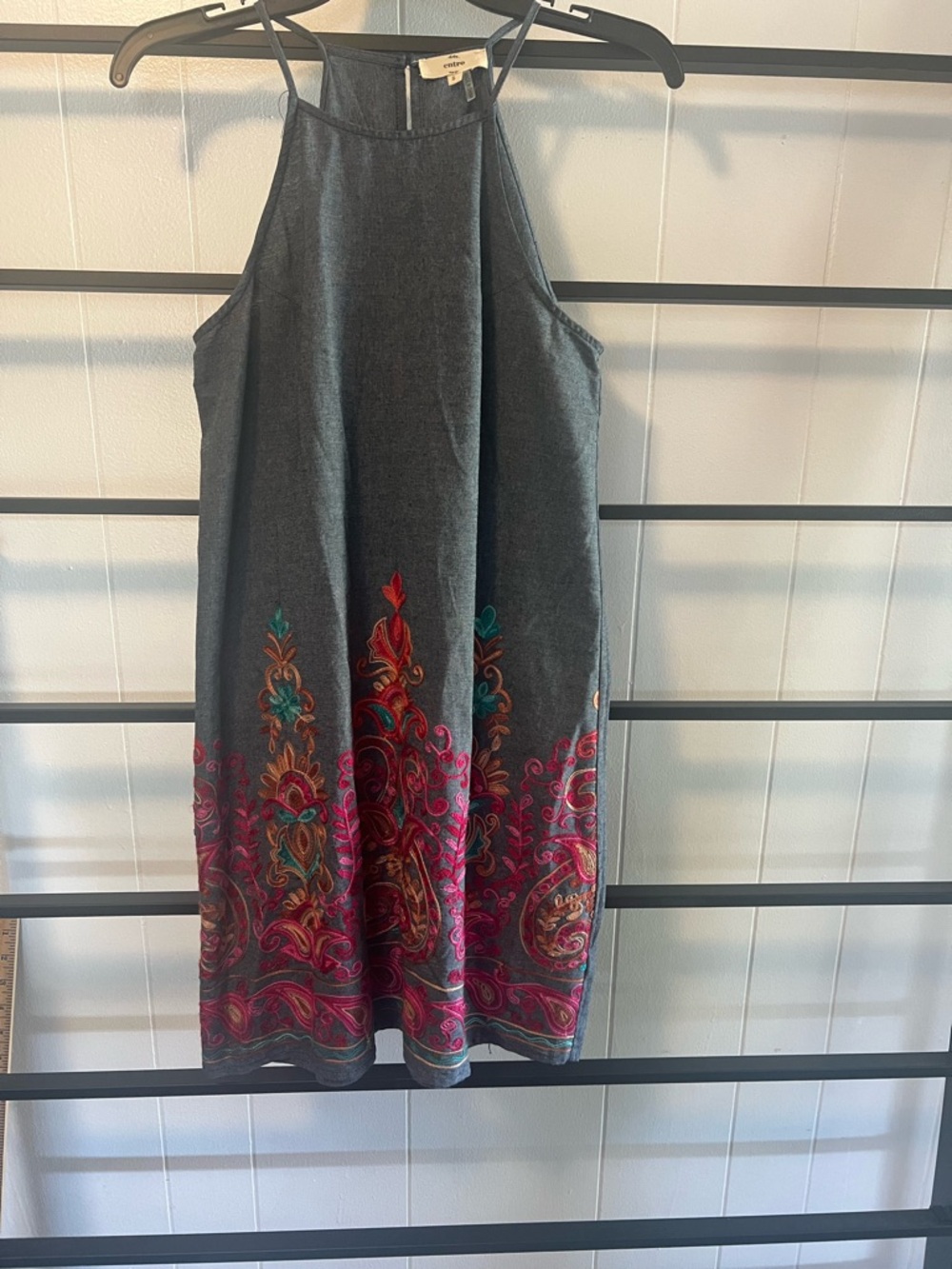 NWOT Juniors Size Small, ENTRO, Sundress, Embroidered, Mini, B8